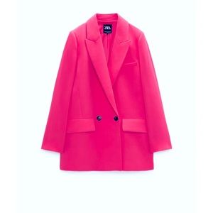 Zara hot pink blazer size large oversized look